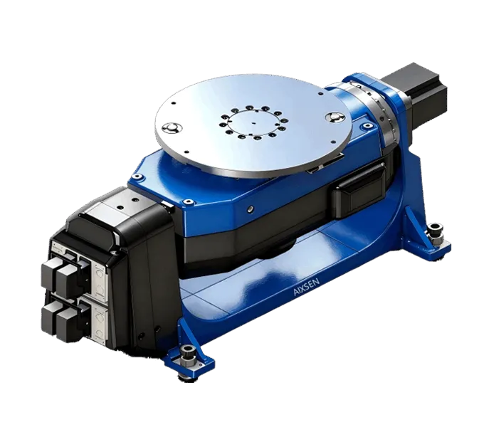 Industrial welding positioner and custom fixture for automated manufacturing systems