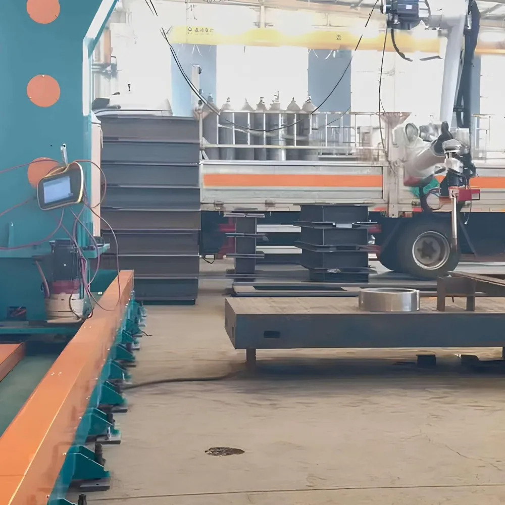 Vision guided robotic welding system used for H beam structural fabrication