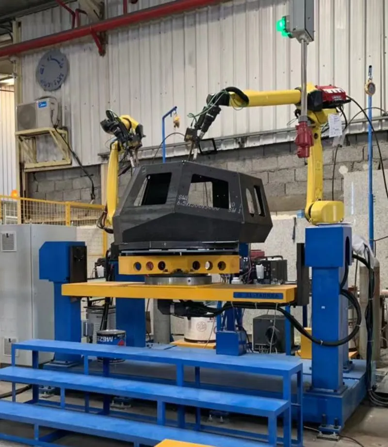 Robotic welding system used for armored vehicle structure manufacturing