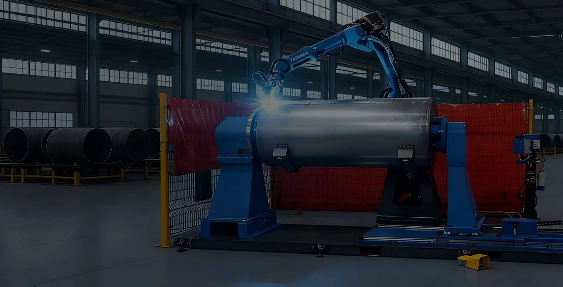 Robotic welding system for tank and boiler vessel manufacturing