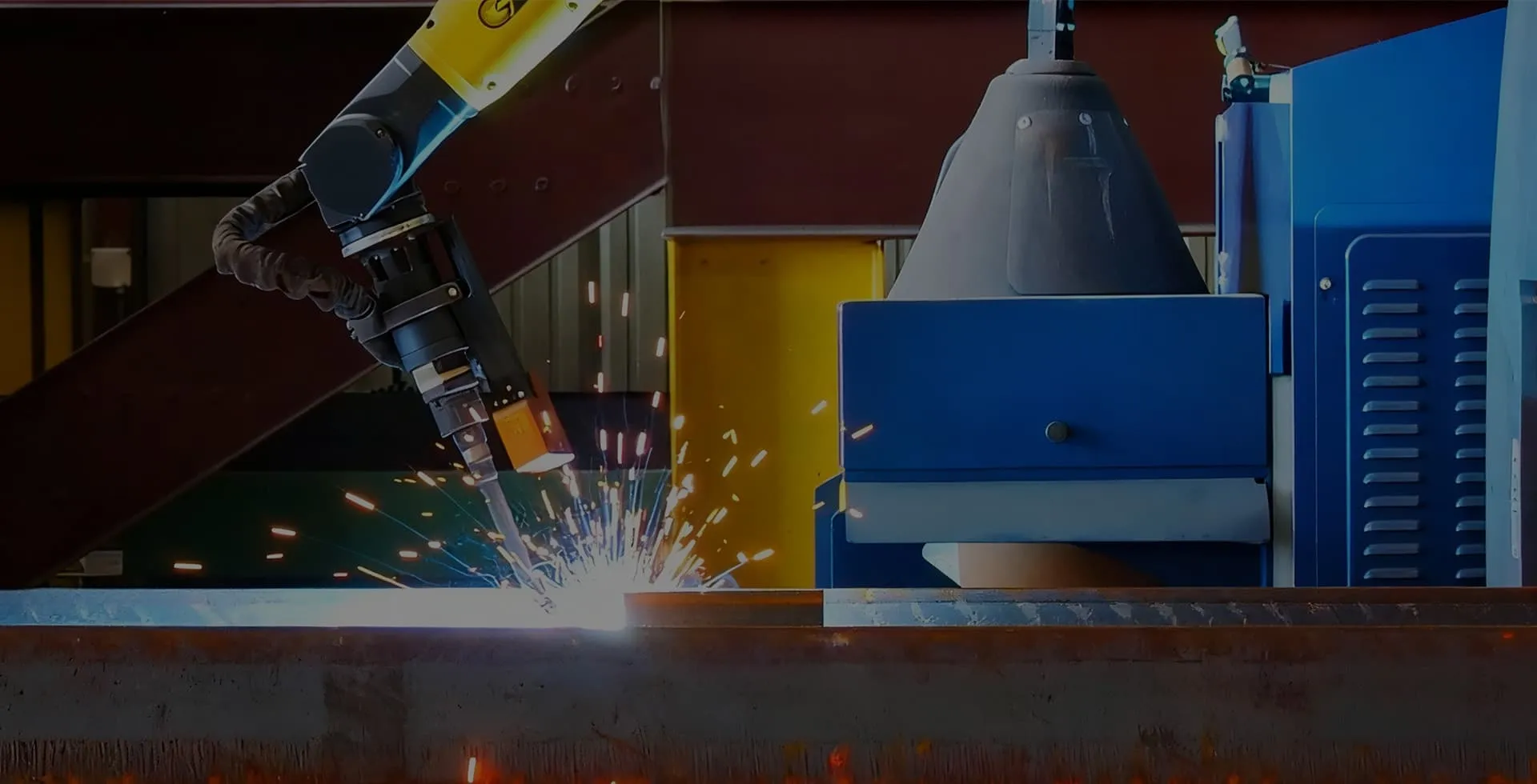 Robotic welding system for H beam and structural steel fabrication