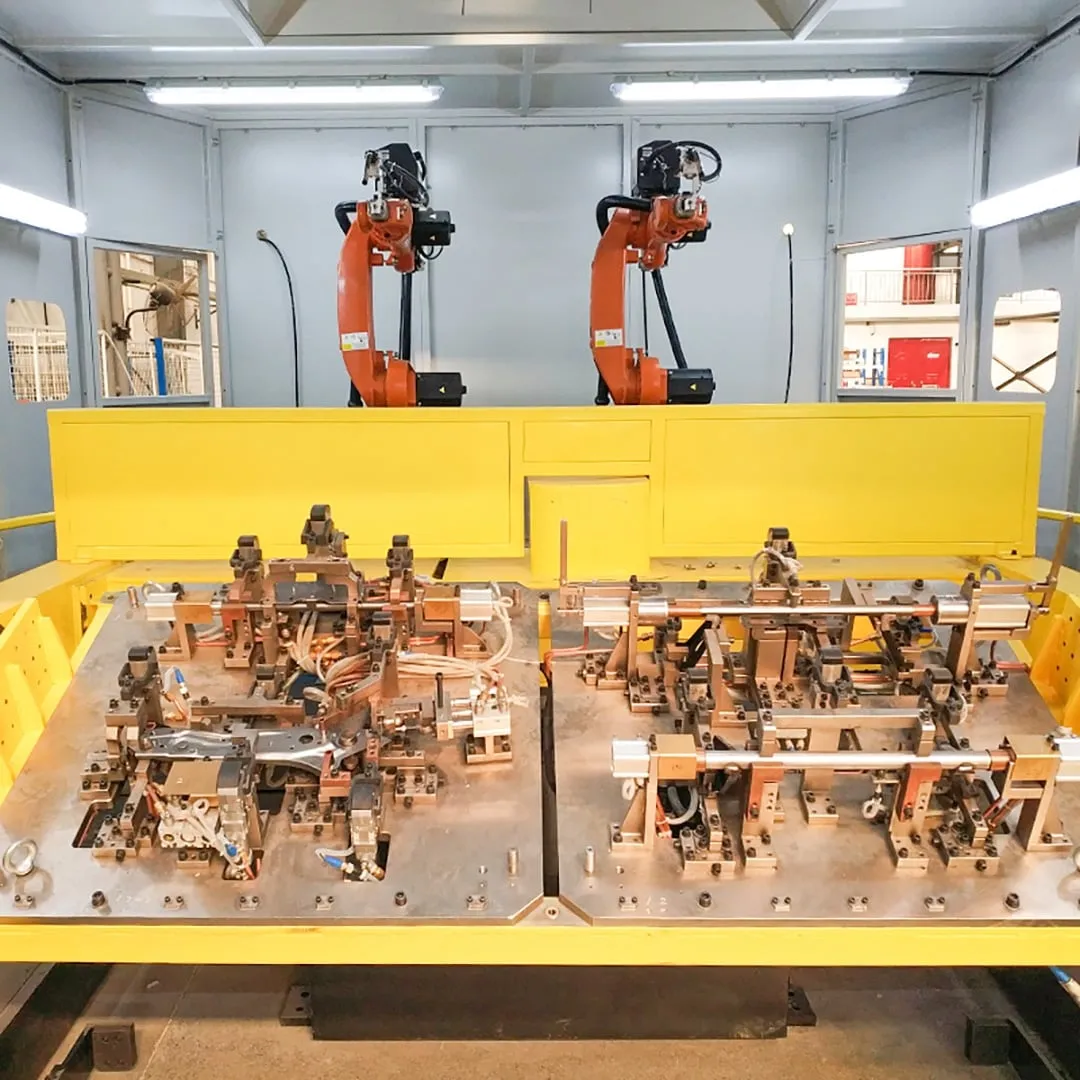 Multi axis robotic positioners and fixtures configured for flexible automated production