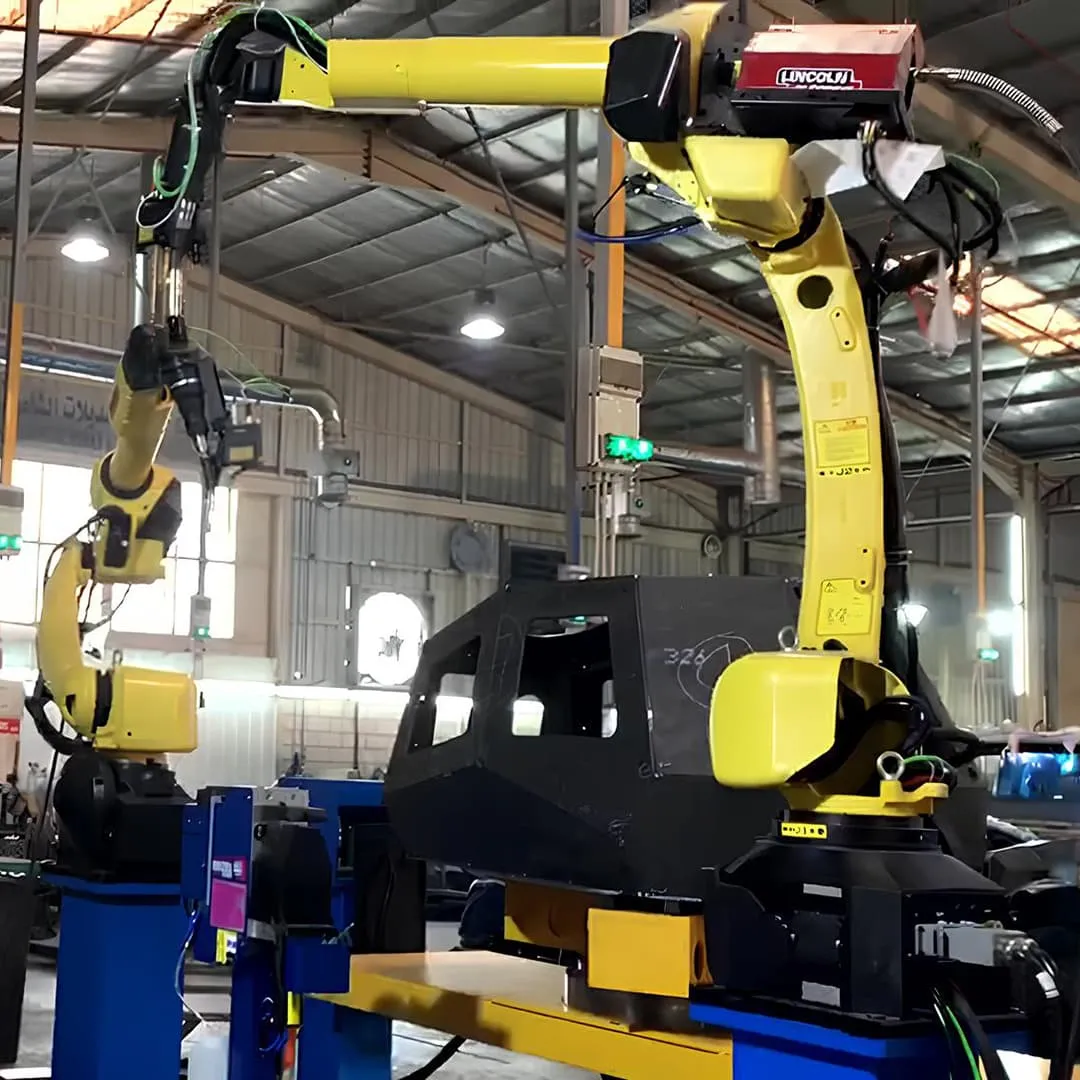 Automated robotic welding system for vehicle body module manufacturing